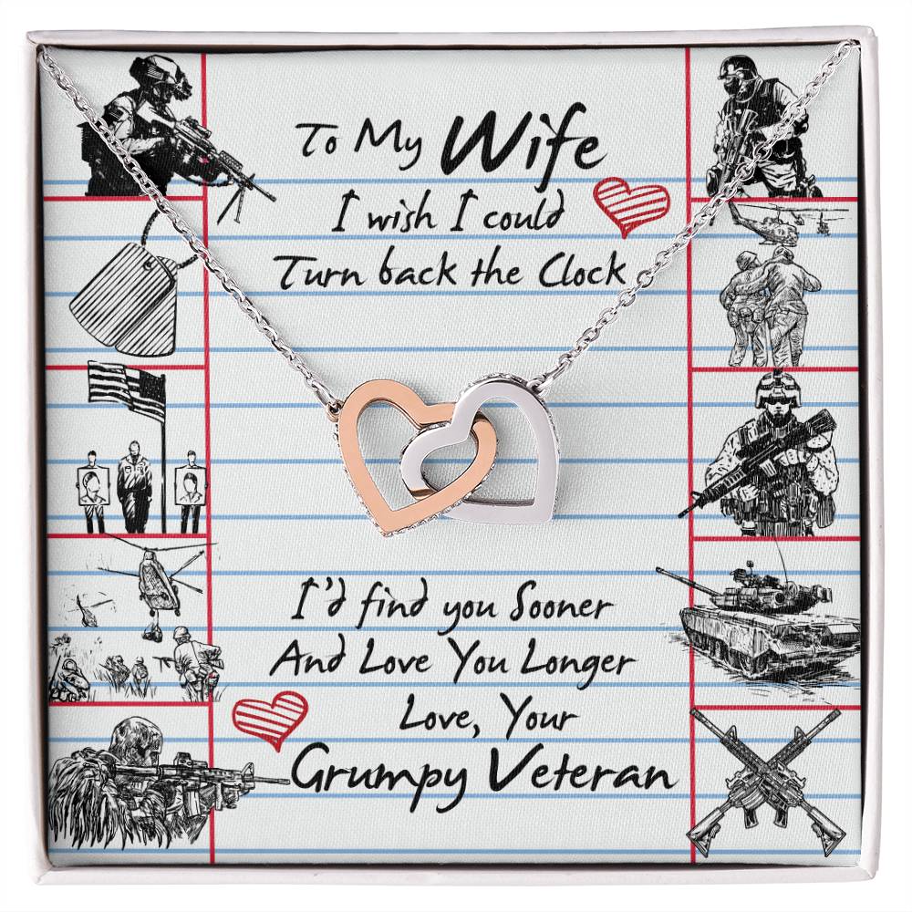 Veteran&#39;S Wife - Interlocking Heart Necklace Interlocking Hearts Necklace