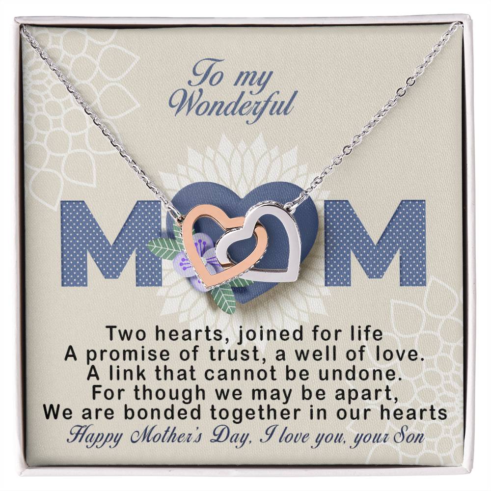 Sons ! Perfect Mother'S Day Gift - Unique Necklace Interlocking Hearts Necklace