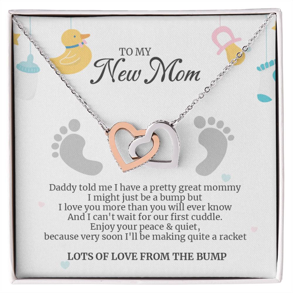 Lots Of Love From The Bump Interlocking Hearts Necklace