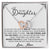 To My Daughter - Straighten Your Crown Unique Interlocking Hearts Binding Necklace Gift Set Interlocking Hearts Necklace