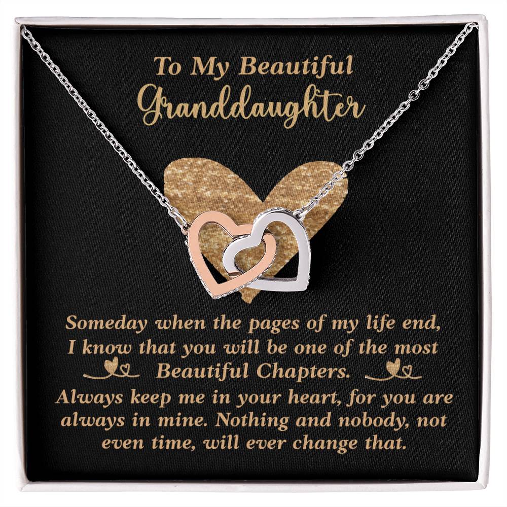 Granddaughter Necklace Interlocking Hearts Necklace