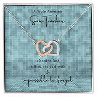Gift For Swim Teacher Swim Teacher Appreciation Gift A Truly Amazing Swim Teacher Gift Interlocking Hearts Necklace