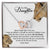 To My Daughter - This Old Lioness Will Always Have Your Back Interlocking Hearts Necklace