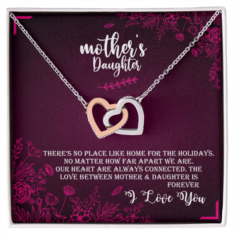 Mother & Daughter - Love Forever Interlocking Hearts Necklace