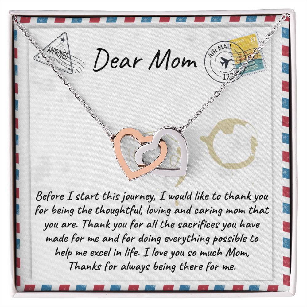 Necklace Gift For Mom From Children To Mom Christmas Gift For Mom'S Birthday Gift From Daughterson To Mom Thanksgiving Gift Ideas Interlocking Hearts Necklace