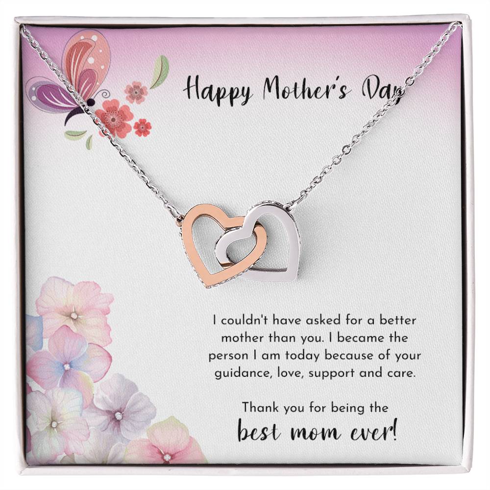 Mother&#39;S Day Gift Necklace With Message Card Mother&#39;S Day Gifts Mother&#39;S Day Necklace To Mom From Daughter Mom Gift From Son Interlocking Hearts Necklace