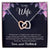To My Wife - I Love You Forever Interlocking Hearts Necklace