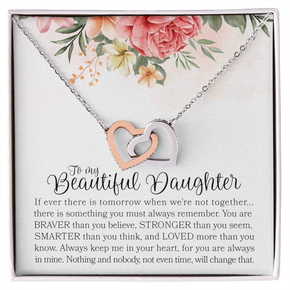 Interlocking Hearts - To Daughter Interlocking Hearts Necklace