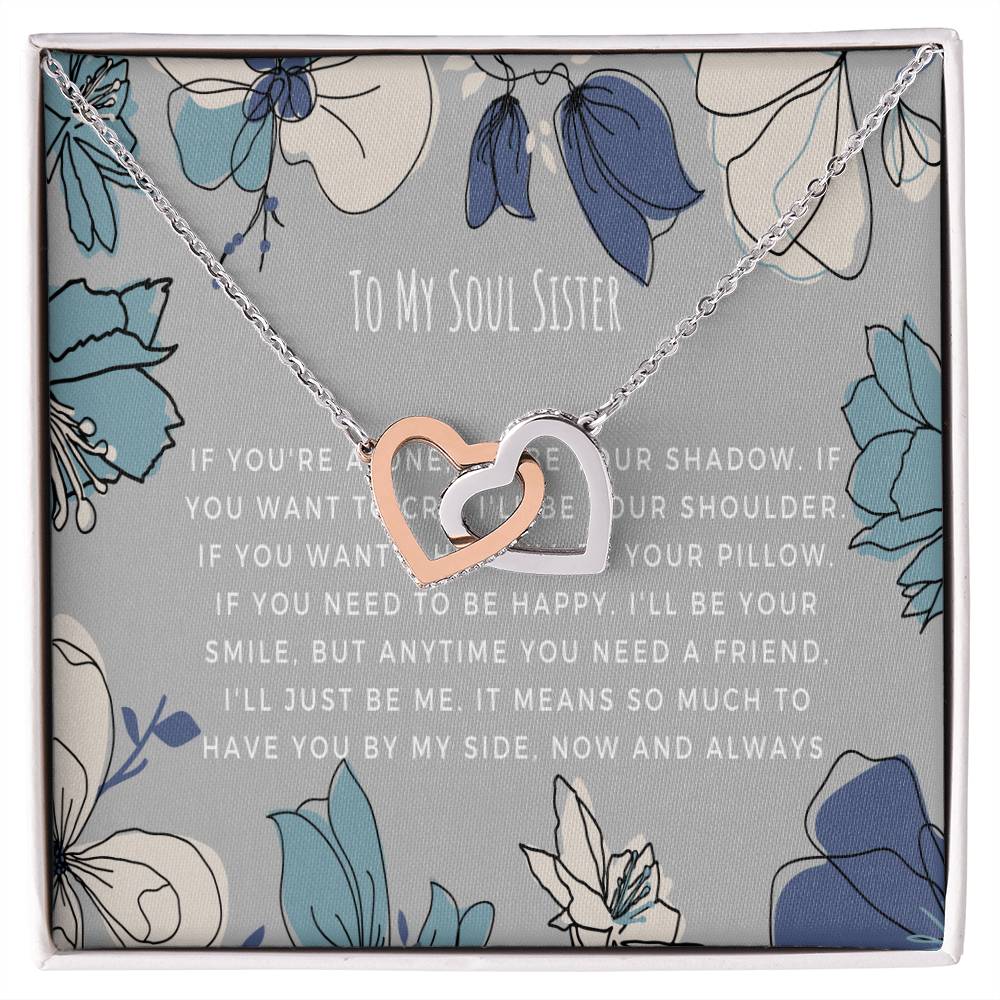 To My Soul Sister Gift Interlocking Hearts Necklace - I Don&#39;T Know What&#39;S Tighter Unbiological Sister Necklace Sister Jewelry Birthday