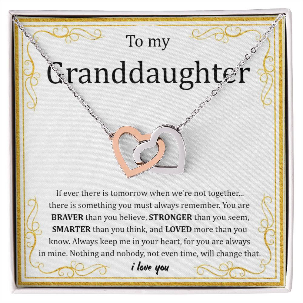 Surprise Gift For Granddaughter - Interlocking Hearts Necklace