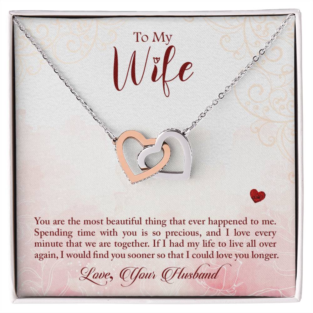Interlocked Heart Neckless - For Wife Interlocking Hearts Necklace
