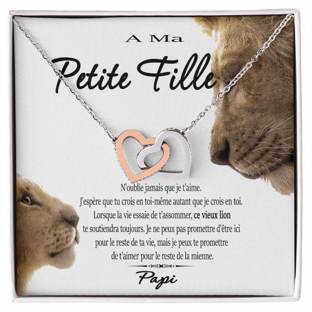 A Ma Petite Fille - Ce Vieux Lion Te Soutiendra Toujours - Achetez Aujourd&#39;Hui Et Économisez 20% Interlocking Hearts Necklace