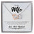 To My Wife- You Complete Me- Interlocking Heart Necklace Interlocking Hearts Necklace