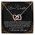 To My Bonus Daughter Family Isn'T Always Blood Interlocking Hearts Necklace