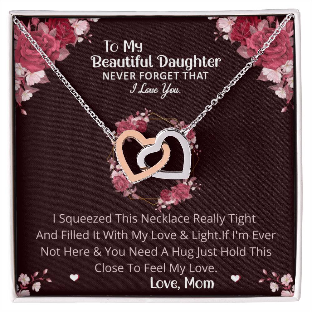 Gift For Daughter From Mom Birthday Gift For Daughterinterlocking Hearts Necklace
