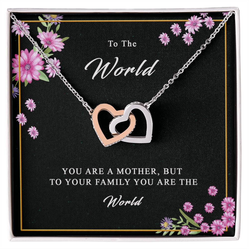 Gift For Mom- Mother'S Day Gift- Birth Day Gift Interlocking Hearts Necklace