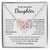 To My Beautiful Daughter - Keep Me In Your Heart - Interlocking Hearts Necklace
