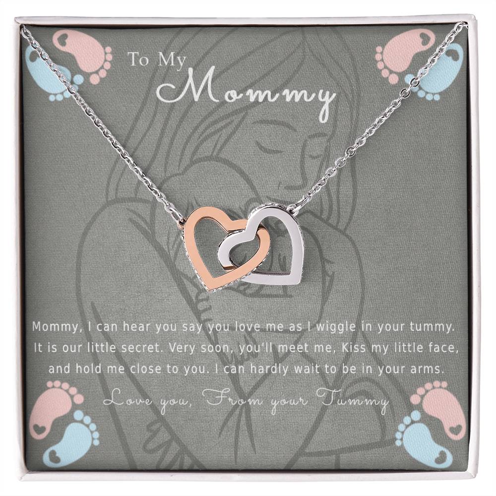 To My Mommy Interlocking Hearts Necklace