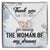 Thank You For Raising The Woman Of My Dreams Interlocking Hearts Necklace