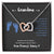 Grandma I Can Hear You Say You Love Me - Blue Version Interlocking Hearts Necklace