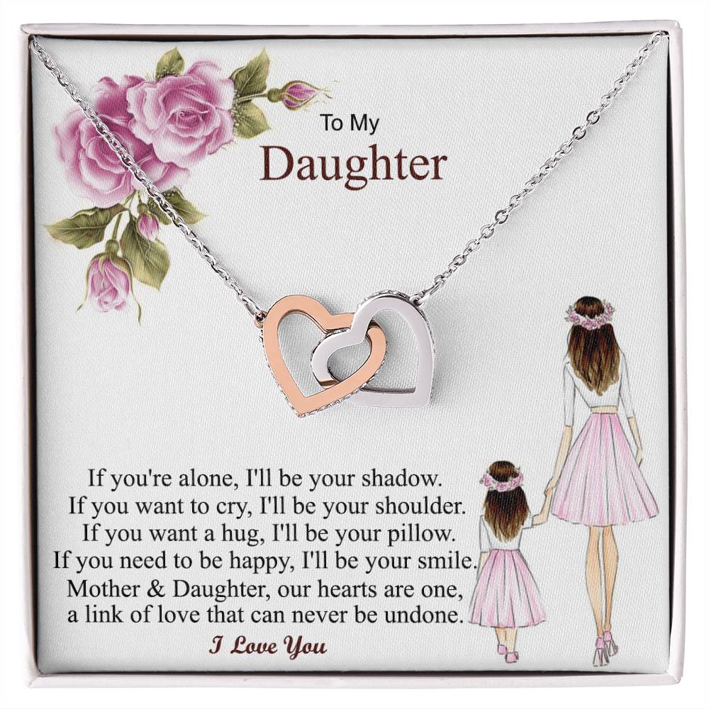 Gift For Daughter From Mon Daughter - Necklace Interlocking Hearts Necklace