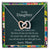 To My Daughter No One Can Replace You Necklace. Embellished With Cubic Zirconia Stones. Interlocking Hearts Necklace