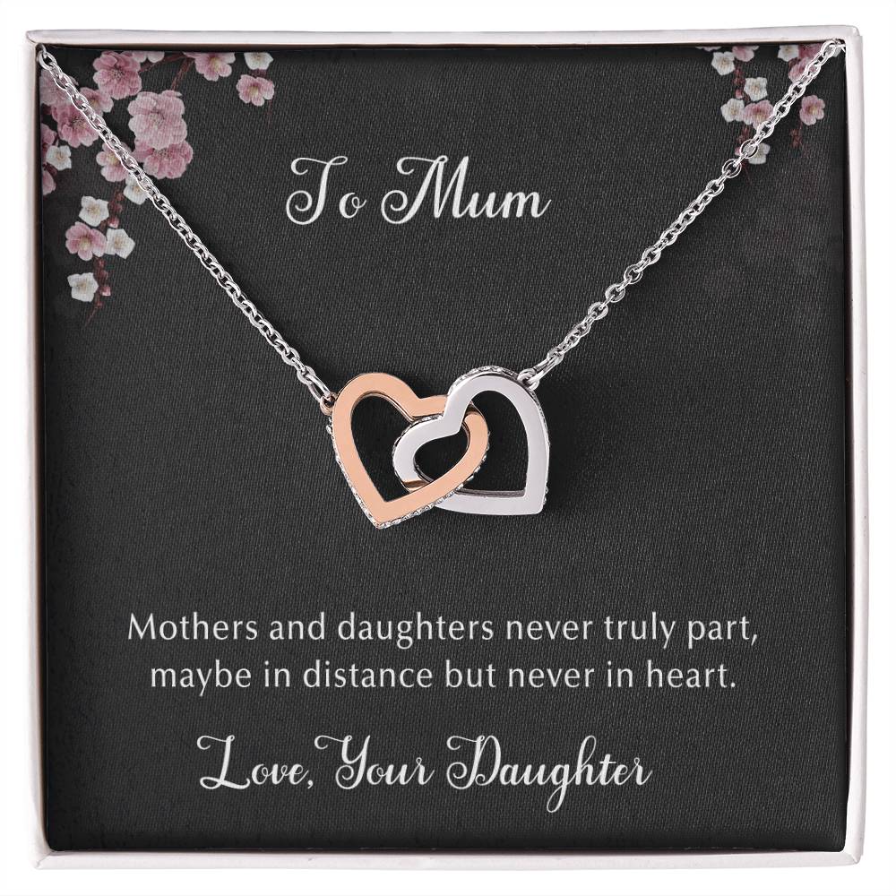 Mum & Daughter Interlocking Hearts Necklace