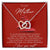 To My Mother Interlocking Hearts Necklace Message Card
