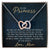 To My Daughter - Unique Heart Bonding Necklace Gift Set Interlocking Hearts Necklace