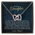 To My Daughter - Unique Heart Bonding Necklace Gift Set Interlocking Hearts Necklace