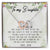 To My Daughter Interlocking Hearts Necklace Message Card