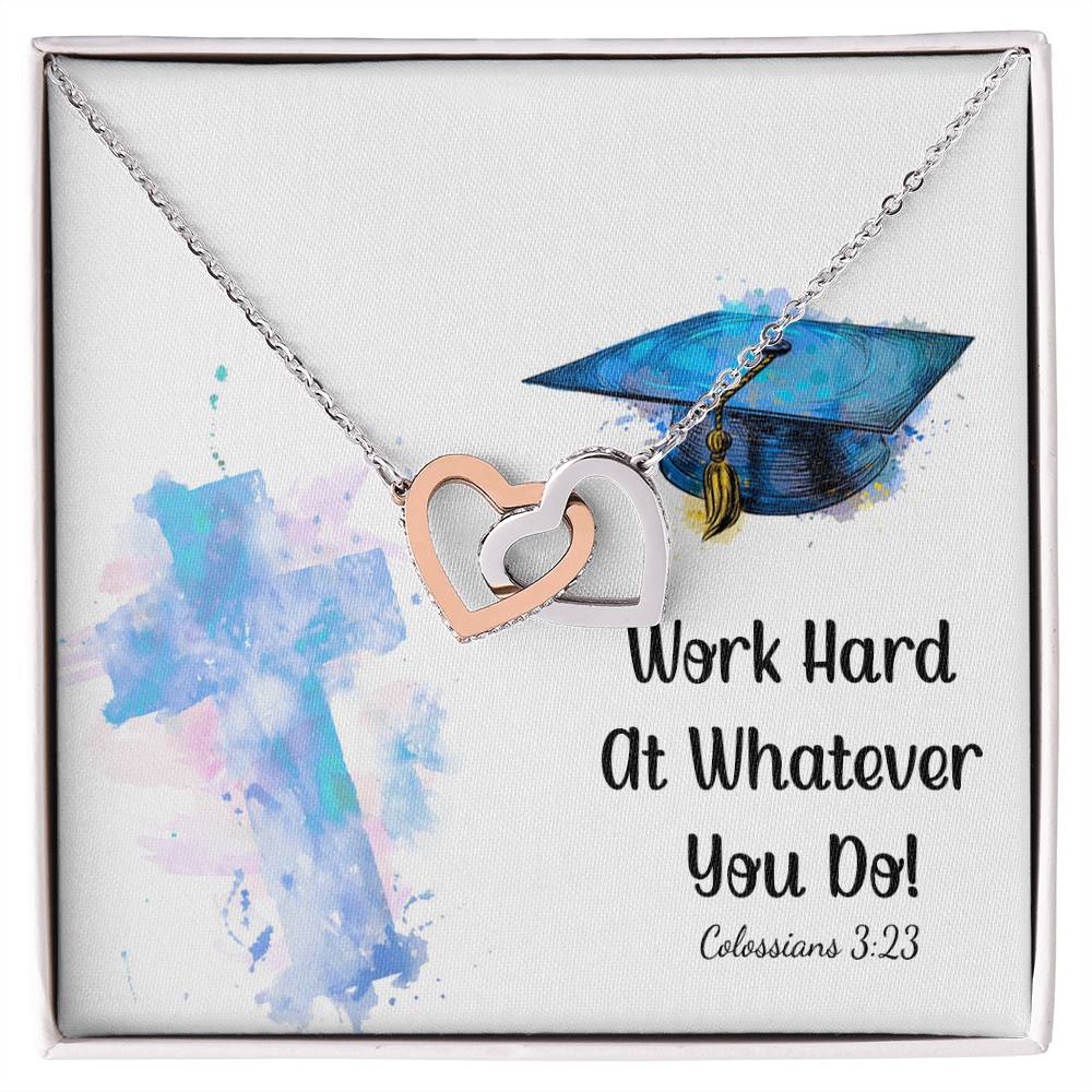 Interlocked Heart Neckless - Graduation Day Interlocking Hearts Necklace