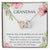 Grandma Interlocking Hearts Necklace Message Card