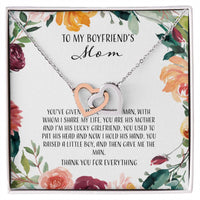 To My Boyfriends Mom - Floral Interlocking Hearts Necklace