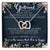 To My Girlfriend Interlocking Hearts Necklace Message Card