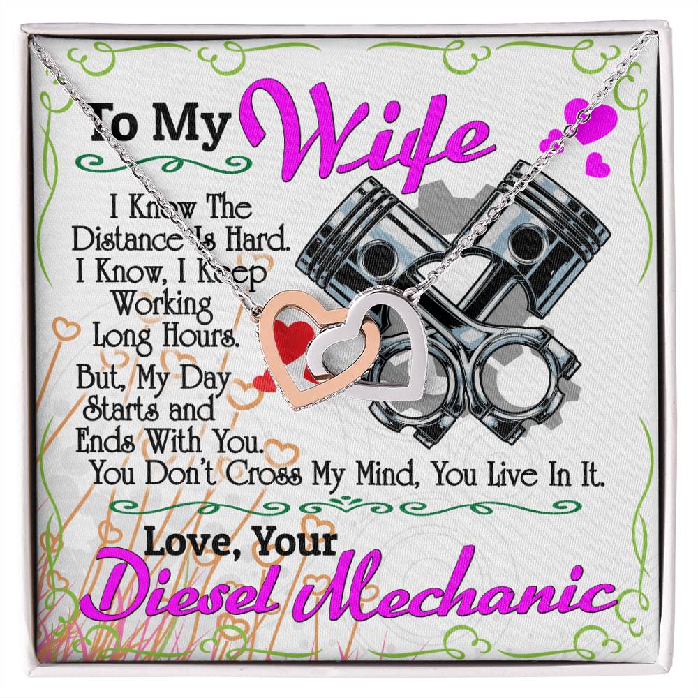 Diesel Mechanic&#39;S Wife - Interlocking Heart Necklace Interlocking Hearts Necklace