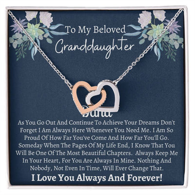 Granddaughter Gift Interlocking Hearts Necklace
