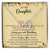 To My Daughter Interlocking Hearts Necklace Message Card