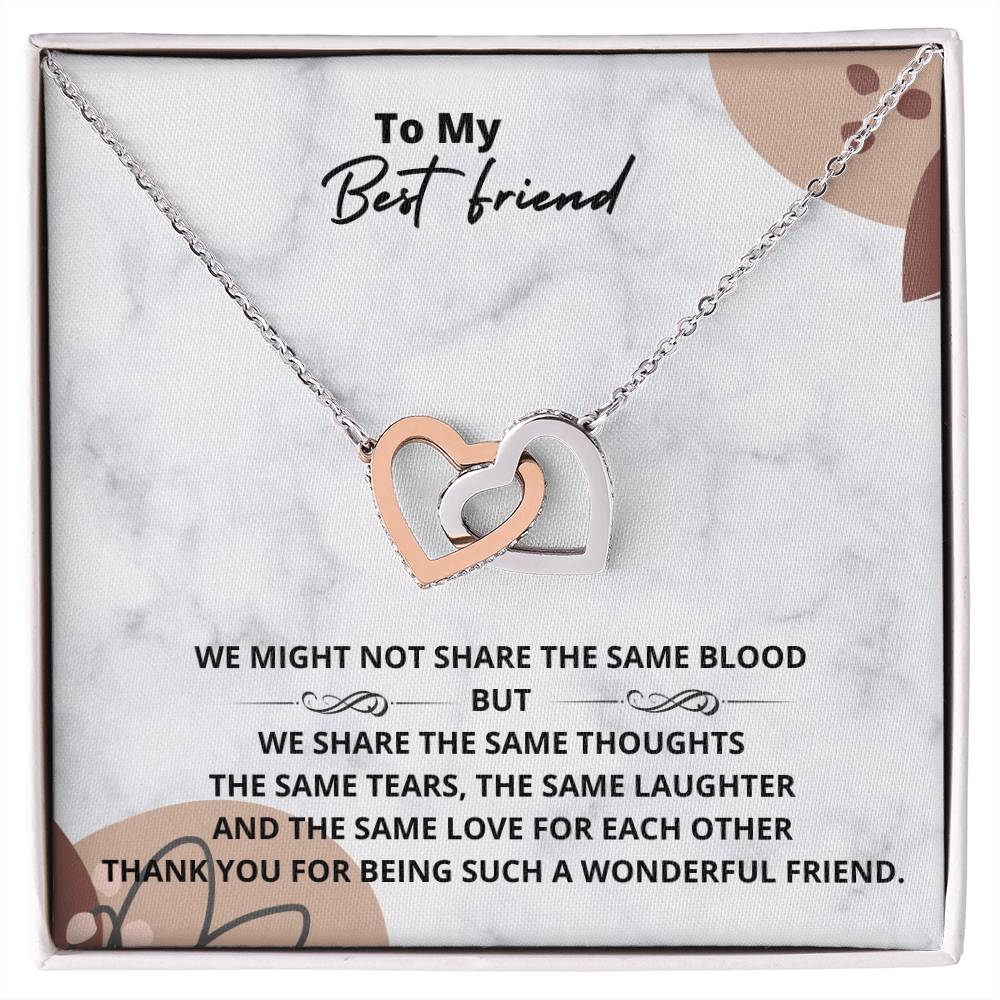 Wonderful Friend Necklace Interlocking Hearts Necklace