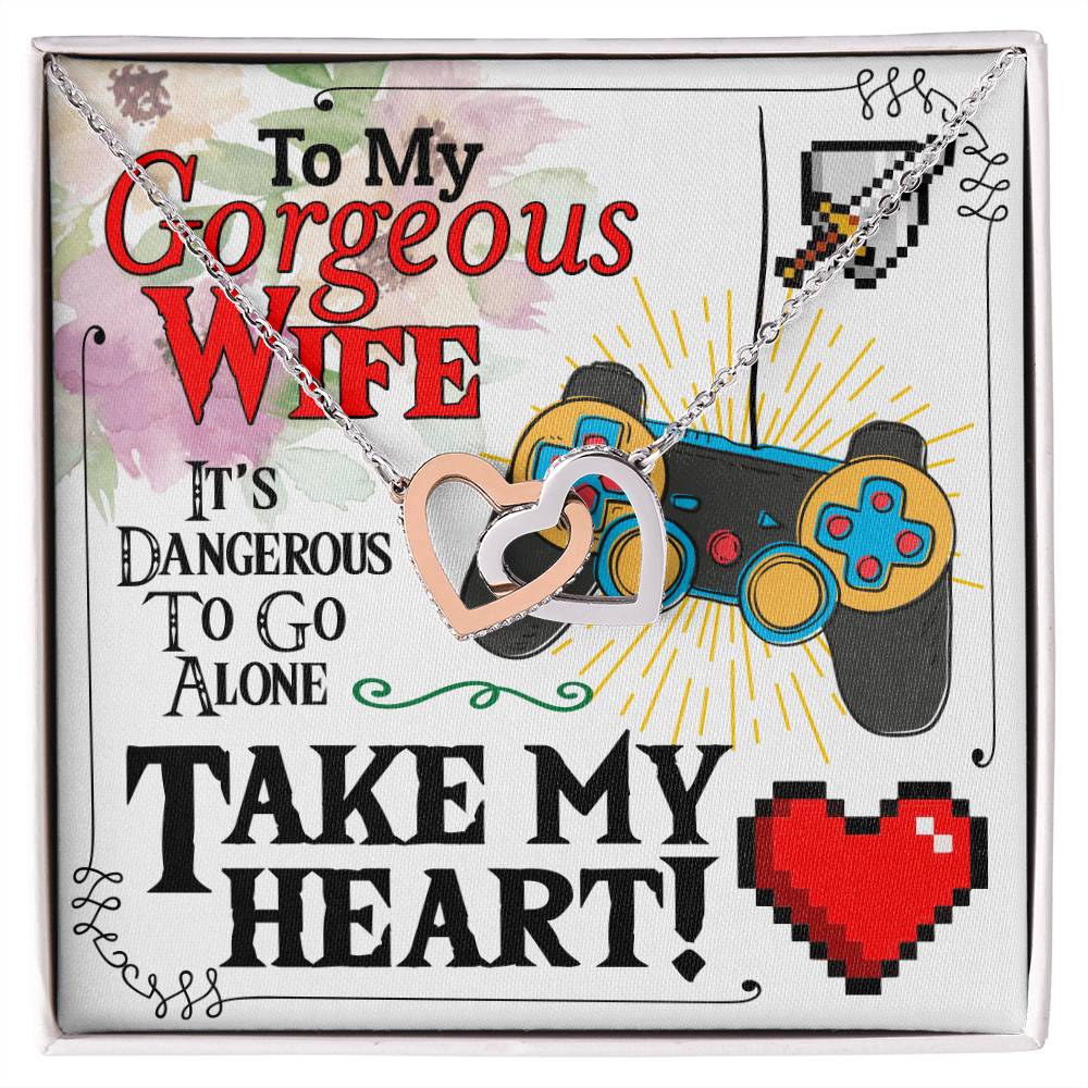 Gamer&#39;S Wife - Interlocking Heart Necklace Interlocking Hearts Necklace