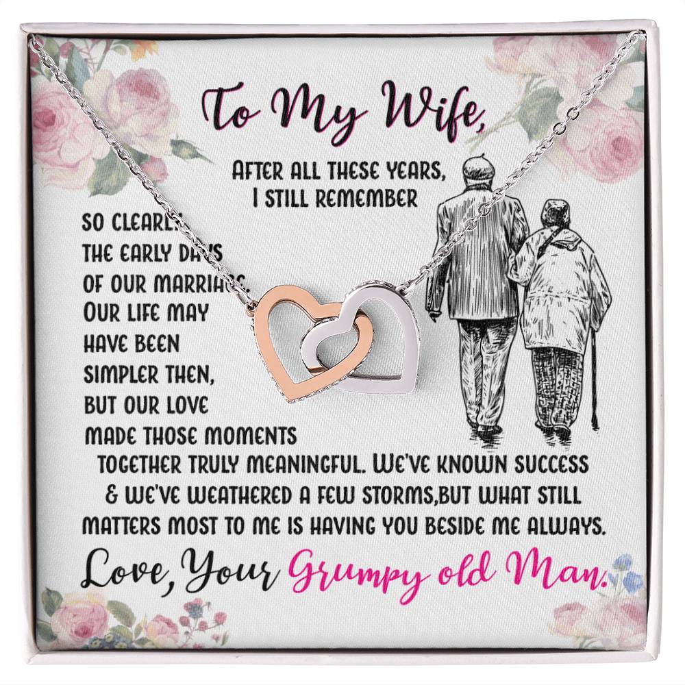 Gift For Wife - Interlocking Heart Necklace Interlocking Hearts Necklace