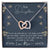 To My Daughter Gift From Mom Interlocked Hearts Necklace Set Free Message Card Birthday Gift Just Because Gift To Daughter Interlocking Hearts Necklace