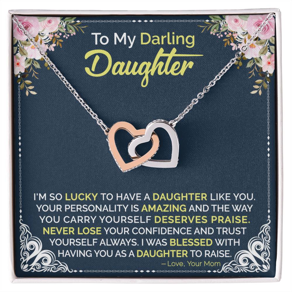 Mom To Daughter - Interlocking Hearts Necklace