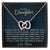 To My Daughter - Unique Heart Bonding Necklace Gift Set Interlocking Hearts Necklace