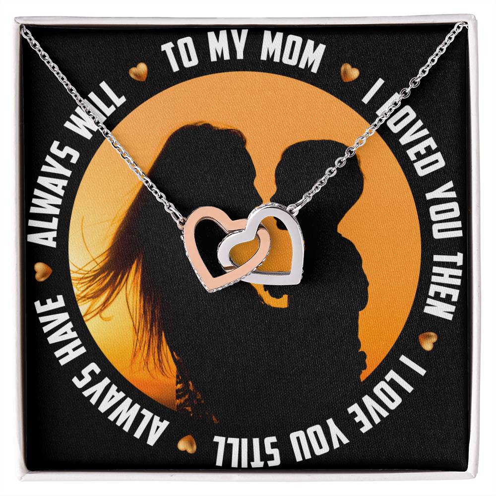 To My Beautiful Mother Interlocking Hearts Necklace