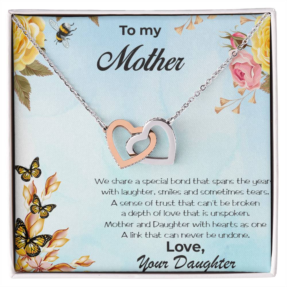 Mother And Daughter Special Bond Necklace Interlocking Hearts Necklace