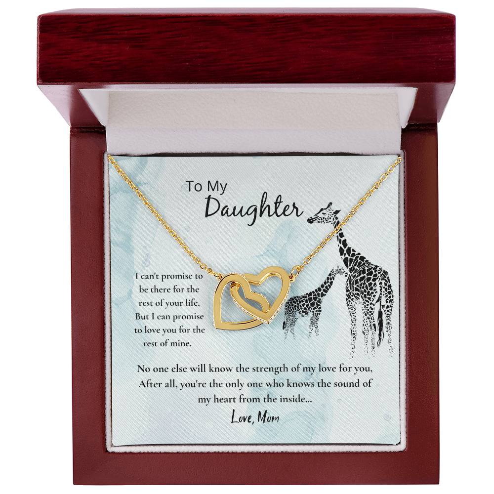 My Love For You Heart Necklace Interlocking Hearts Necklace