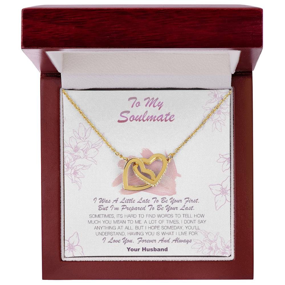 To My Solemate Interlocking Hearts Necklace