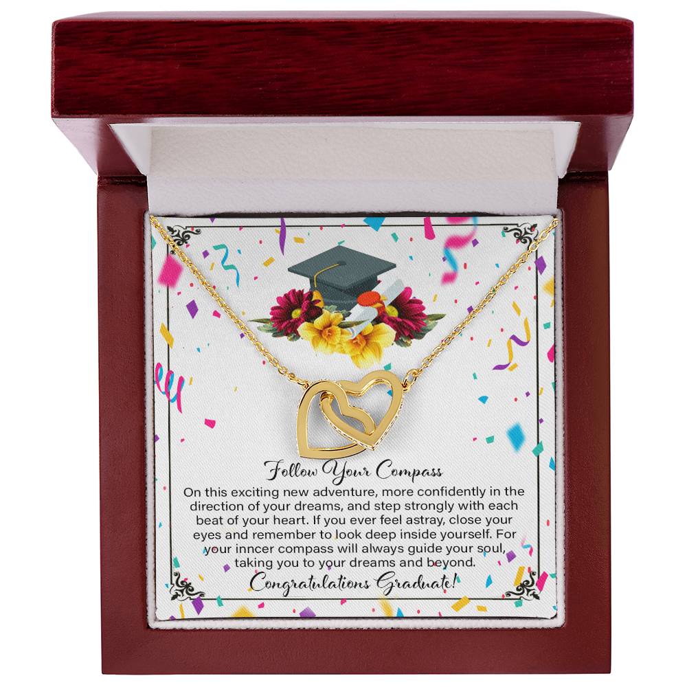 Graduation Gift For Daughter - Interlocking Heart Necklace Interlocking Hearts Necklace