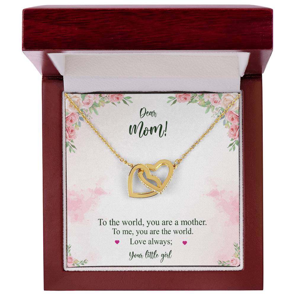 To My Mom - Interlocking Hearts - Gift For Mom - Forever Grateful Interlocking Hearts Necklace